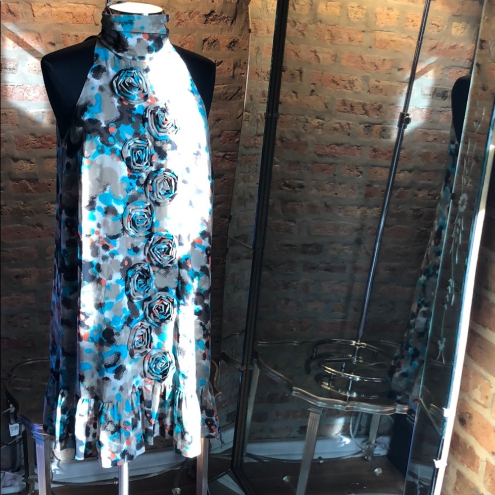 KENSIE SZ L sleeveless dress with high neck